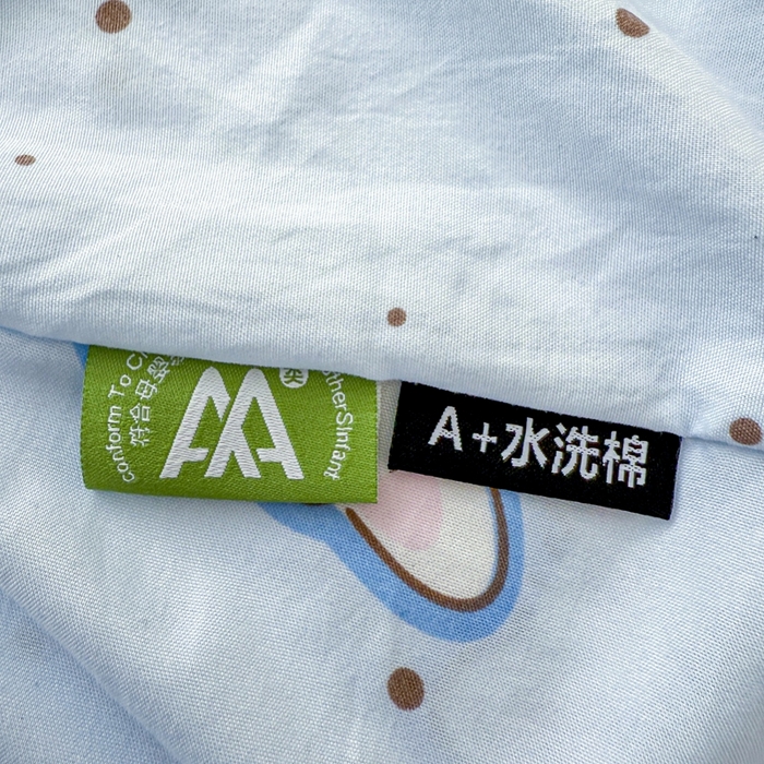 91家纺网 家纺一手货源 找家纺 温眠 2025新款A类亲肤水洗棉可爱卡通印花床笠 高西低
