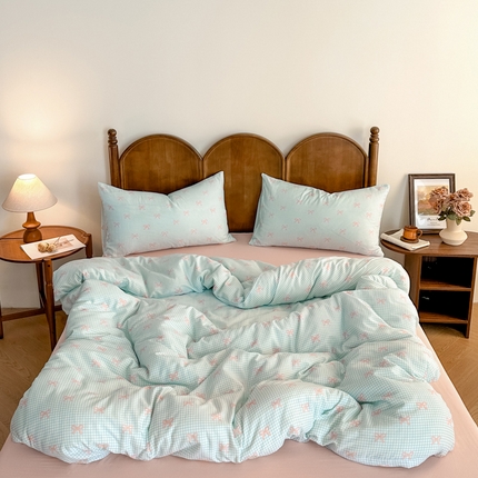 2025新款A类母婴级有氧全棉纯棉双层纱纯棉印花四件套 场景二 情书