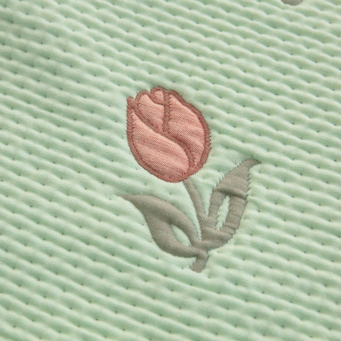 91家纺网 家纺一手货源 找家纺 手艺人2025新款A类宝宝四季全棉提花双面可铺盖床盖榻榻米炕盖炕垫盖毯AC01-AC10 AC01绿