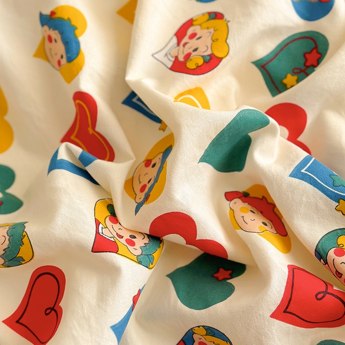 91家纺网 家纺一手货源 找家纺 春光里 2025新款水洗棉印花系列四件套 心跳歌谣