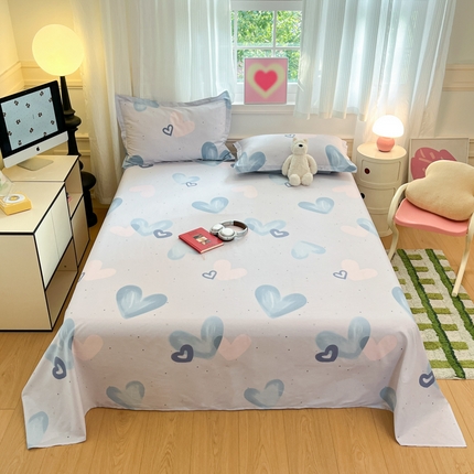 91家纺网 家纺一手货源 找家纺 （总）2025新款全棉印花小清新单品系列-单床单