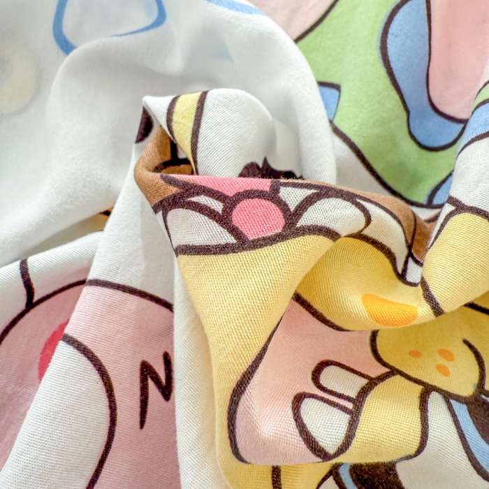 91家纺网 家纺一手货源 找家纺 温眠 2025新款A类亲肤水洗棉可爱卡通印花床笠 海绵伙伴