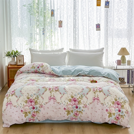 91家纺网 家纺一手货源 找家纺 （总1）卓越 工厂直营新款128*68全棉印花斜纹单被套