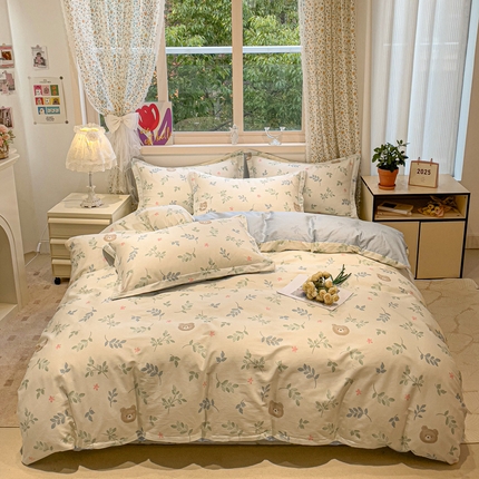 91家纺网 家纺一手货源 找家纺 （总）2025春夏新款全棉花卉系列印花四件套