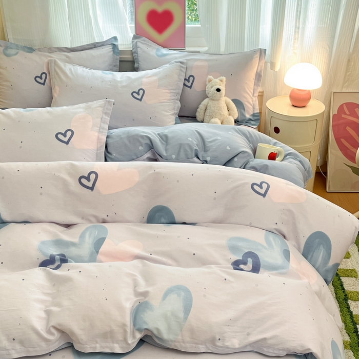 91家纺网 家纺一手货源 找家纺 2025新款全棉印花小清新单品系列-单被套(提供买家秀） 浪漫心语