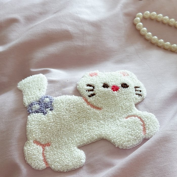 91家纺网 家纺一手货源 找家纺 美乐迪家纺 2025新款全棉毛巾绣四件套 许愿猫