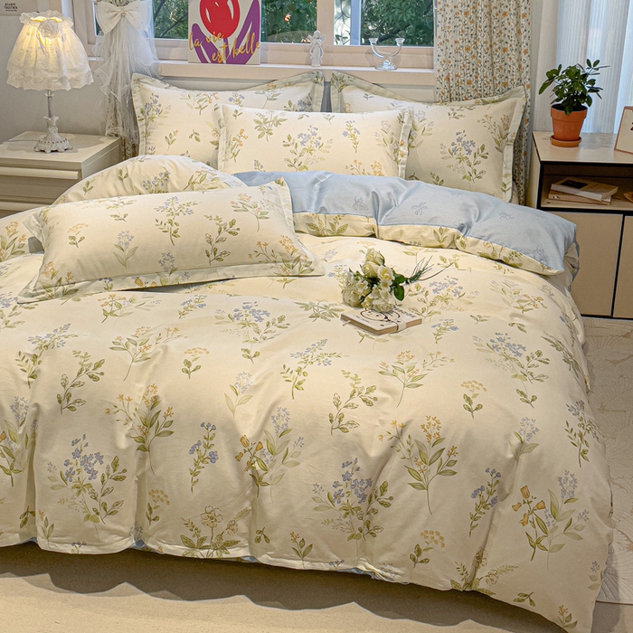 91家纺网 家纺一手货源 找家纺 （总）2025春夏新款全棉花卉系列印花单被套