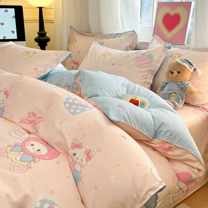 2025新款全棉印花小清新单品系列-单被套(提供买家秀） 草莓洋娃娃