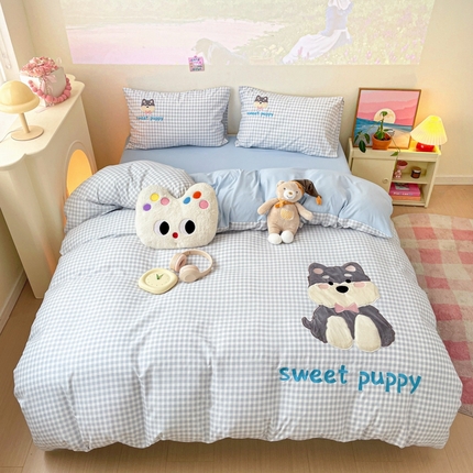 91家纺网 家纺一手货源 找家纺 （总）港岛妹妹 2025新款贴布绣系列卡通四件套