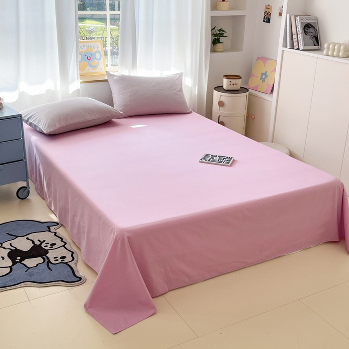 91家纺网 家纺一手货源 找家纺 泽西家纺+V17798841158发大图 2025新款A类全棉13376单品床单 芋泥紫