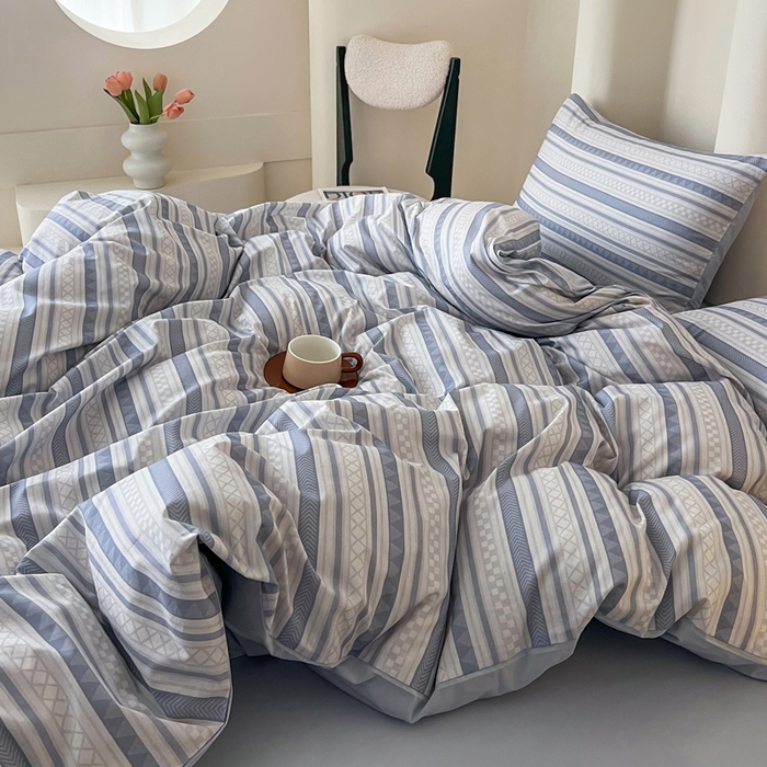 91家纺网 家纺一手货源 找家纺 （总）2025春夏新款北欧风全棉纯棉印花四件套