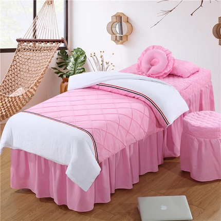 91家纺网 家纺一手货源 找家纺 （总）2024新款简约英伦—格子水洗棉美-容四件套