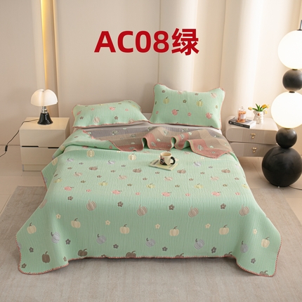 91家纺网 家纺一手货源 找家纺 （总）手艺人2025新款A类宝宝四季全棉提花双面可铺盖床盖榻榻米炕盖炕垫盖毯AC01-AC10