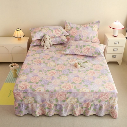 八十八家纺 2025新款全棉12868系列四件套单品床裙花幽兰