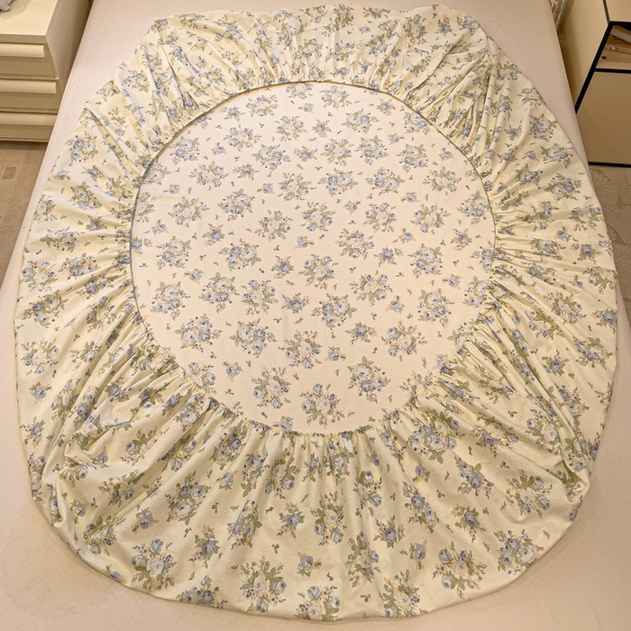 91家纺网 家纺一手货源 找家纺 （总）2025春夏新款全棉花卉系列印花单床笠