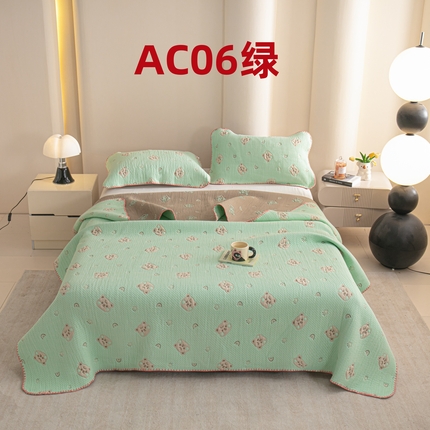 91家纺网 家纺一手货源 找家纺 （总）手艺人2025新款A类宝宝四季全棉提花双面可铺盖床盖榻榻米炕盖炕垫盖毯AC01-AC10