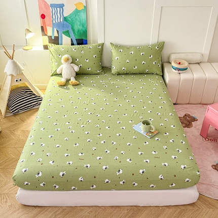 91家纺网 家纺一手货源 找家纺 （总）温眠 2025新款A类亲肤水洗棉可爱卡通印花床笠