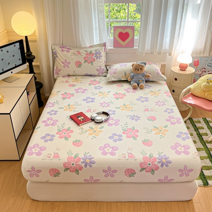 91家纺网 家纺一手货源 找家纺 （总）2025新款全棉印花小清新单品系列-单床笠