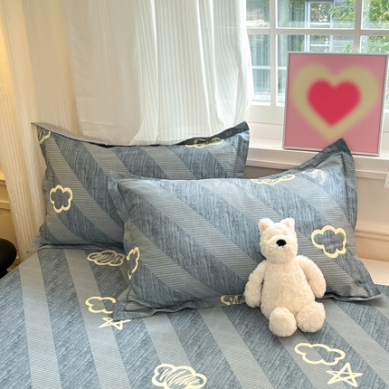 91家纺网 家纺一手货源 找家纺 （总）2025新款全棉印花小清新单品系列-单枕套