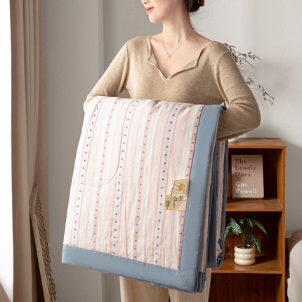 2025新款全棉双层纱棉花被夏凉被纯棉夏被被子被芯 简之