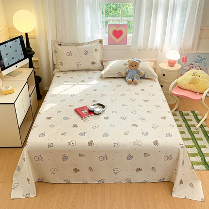 91家纺网 家纺一手货源 找家纺 （总）2025新款全棉印花小清新单品系列-单床单