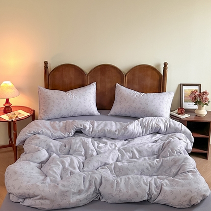 2025新款A类母婴级有氧全棉纯棉双层纱纯棉印花四件套 场景二 安娜