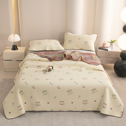 手艺人2025新款A类宝宝四季全棉提花双面可铺盖床盖榻榻米炕盖炕垫盖毯AC01-AC10 AC09米