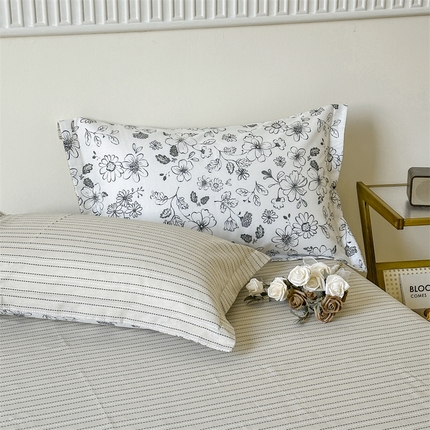 91家纺网 家纺一手货源 找家纺 （总1）卓越 工厂直营新款128*68全棉印花斜纹单枕套