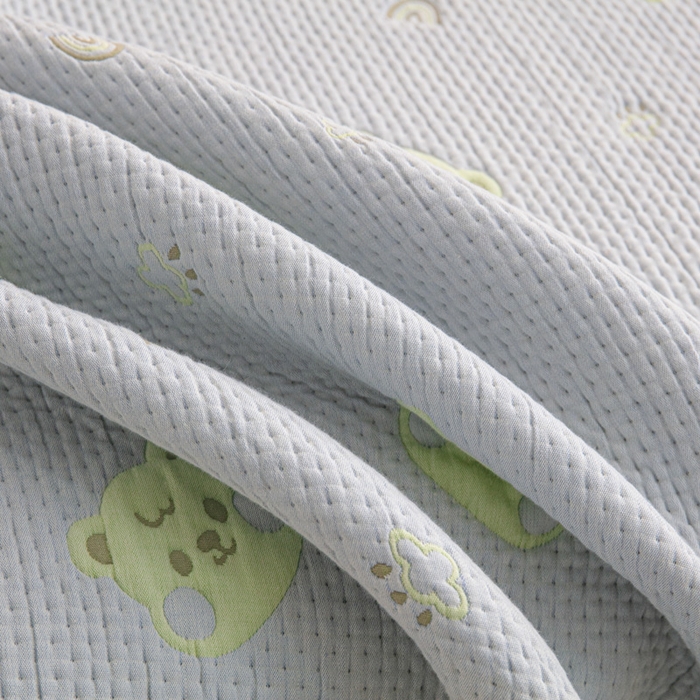 91家纺网 家纺一手货源 找家纺 手艺人2025新款A类宝宝四季全棉提花双面可铺盖床盖榻榻米炕盖炕垫盖毯AC01-AC10 AC06灰