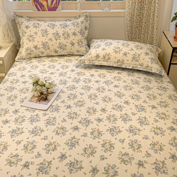 91家纺网 家纺一手货源 找家纺 （总）2025春夏新款全棉花卉系列印花单床笠