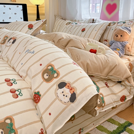 91家纺网 家纺一手货源 找家纺 （总）2025新款全棉印花小清新单品系列-单被套(提供买家秀）