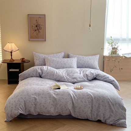 2025新款A类母婴级有氧全棉纯棉双层纱纯棉印花四件套 场景一 安娜