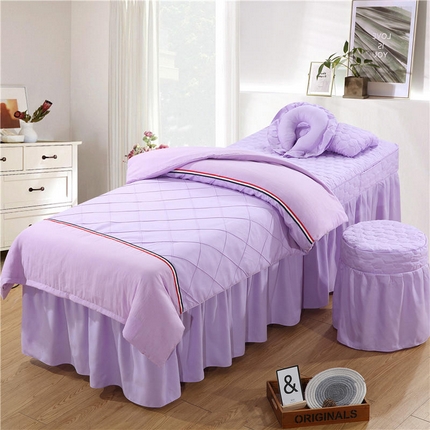 91家纺网 家纺一手货源 找家纺 （总）2024新款简约英伦—格子水洗棉美-容四件套