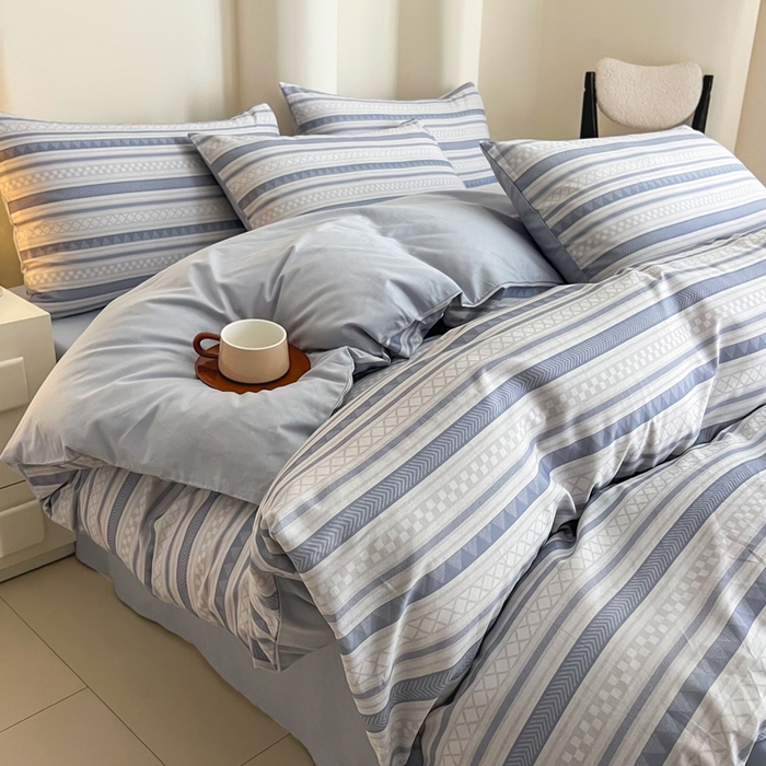 91家纺网 家纺一手货源 找家纺 （总）2025春夏新款北欧风全棉纯棉印花四件套