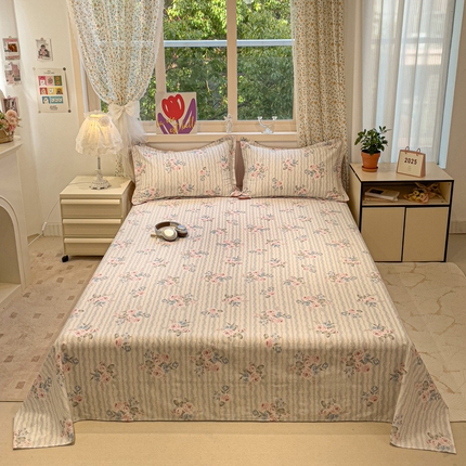 （总）2025春夏新款全棉花卉系列印花床单