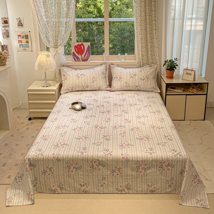 91家纺网 家纺一手货源 找家纺 （总）2025春夏新款全棉花卉系列印花床单