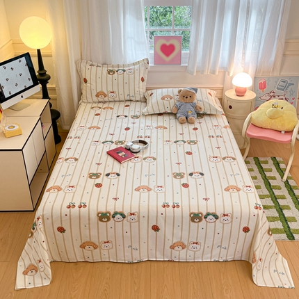 91家纺网 家纺一手货源 找家纺 （总）2025新款全棉印花小清新单品系列-单床单