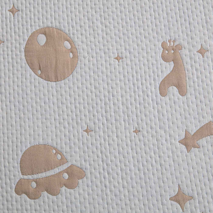 91家纺网 家纺一手货源 找家纺 手艺人2025新款A类宝宝四季全棉提花双面可铺盖床盖榻榻米炕盖炕垫盖毯AC01-AC10 AC07灰