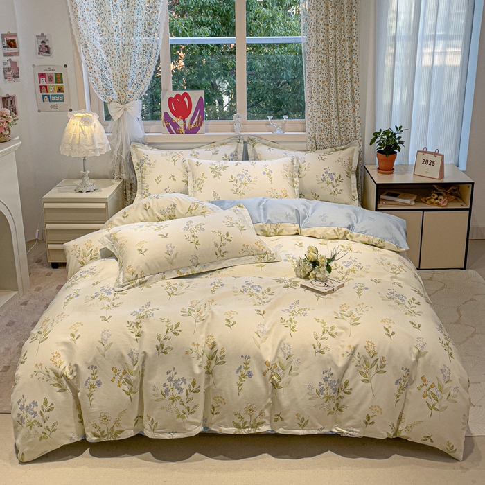 91家纺网 家纺一手货源 找家纺 （总）2025春夏新款全棉花卉系列印花单被套