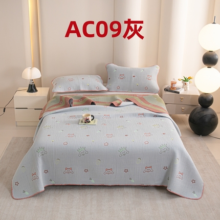 91家纺网 家纺一手货源 找家纺 （总）手艺人2025新款A类宝宝四季全棉提花双面可铺盖床盖榻榻米炕盖炕垫盖毯AC01-AC10