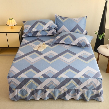 八十八家纺 2025新款全棉12868系列四件套单品床裙潮流艺术