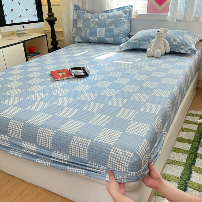 91家纺网 家纺一手货源 找家纺 2025新款全棉印花小清新单品系列-单床笠 普罗旺斯