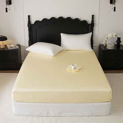 91家纺网 家纺一手货源 找家纺 （总）EH家居 2025春夏天丝纯色单床笠