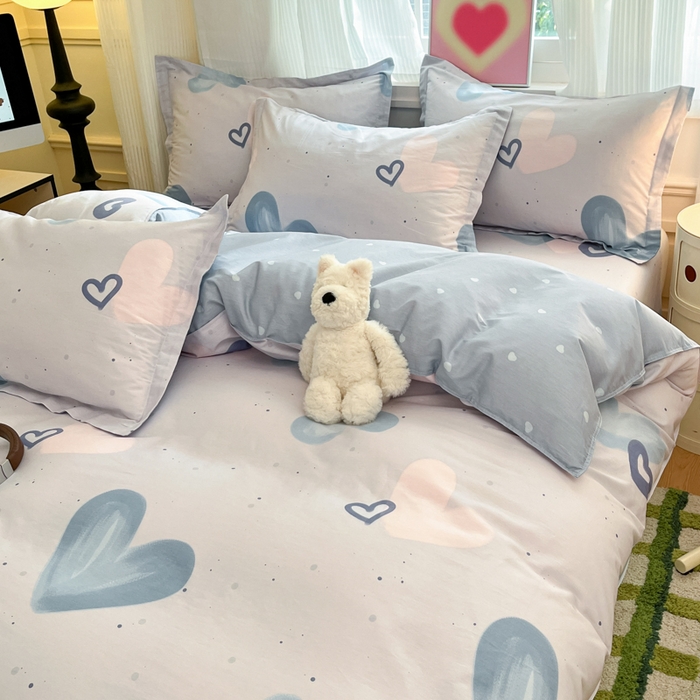 91家纺网 家纺一手货源 找家纺 2025新款全棉印花小清新单品系列-单被套(提供买家秀） 浪漫心语