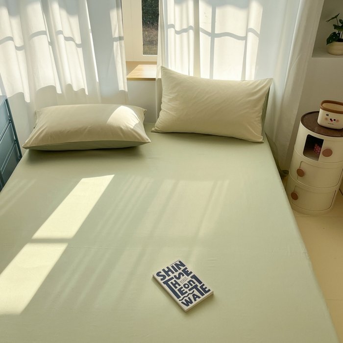 91家纺网 家纺一手货源 找家纺 泽西家纺+V17798841158发大图 2025新款A类全棉13376单品床单 橄榄绿