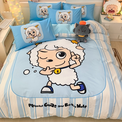 91家纺网 家纺一手货源 找家纺 （总）金爱家 2025新款纯棉数码印花系列四件套