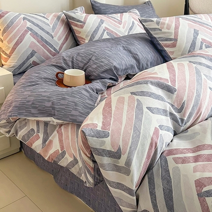 91家纺网 家纺一手货源 找家纺 （总）2025春夏新款北欧风全棉纯棉印花四件套