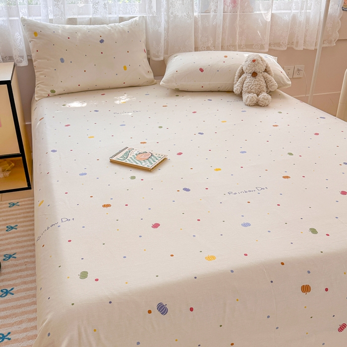 91家纺网 家纺一手货源 找家纺 晨希2025新款13070全棉印花单品床单枕套 星空