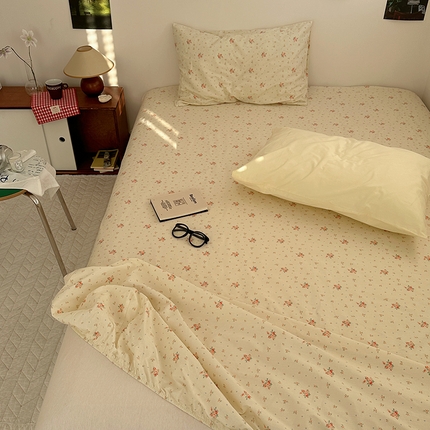 91家纺网 家纺一手货源 找家纺 尺素 2025新款ins风小红书系列单床笠 清如