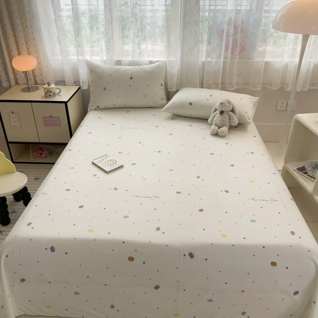 91家纺网 家纺一手货源 找家纺 晨希2025新款13070全棉印花单品床单枕套 星空